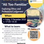 Online Workshop:“All Too Familiar” – Εξερευνώντας την Ηθική και την Επαγγελματική Κρίση”